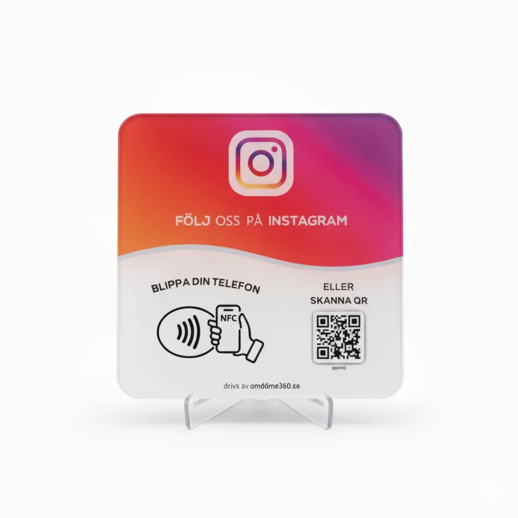 Instagram Kort – NFC-kort från Omdöme360